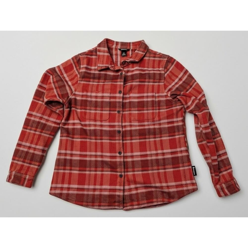 Cotopaxi Organic Mero Flannel Shirt in Spice Orange Woman Size M - Picture 3 of 13